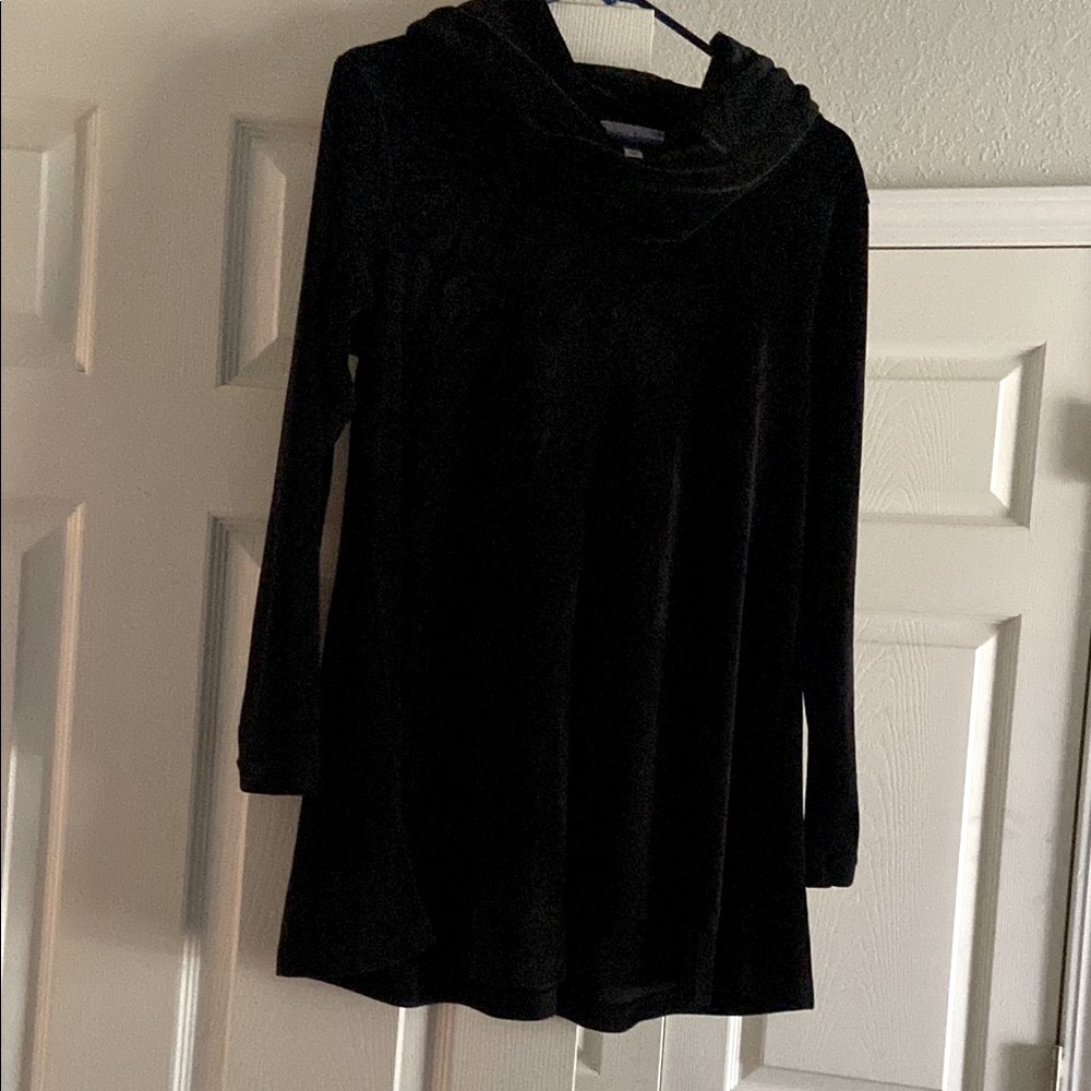 Rebecca Malone Black Relaxed Sweatshirt Tunic